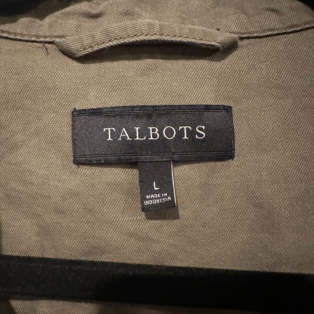 Talbots Green Utility Jacket Women's size Large - Picture 3 of 4